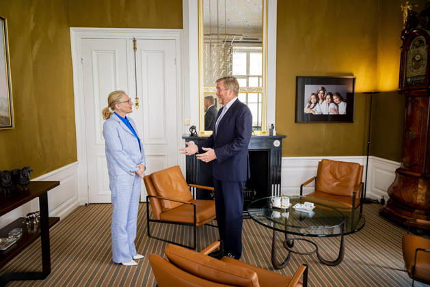27-05-2026 HtB King Willem-Alexander during a meetng with Ms. Elanor Boekholt-O™Sullivan, Minister of Housing and Spatial Planning at palace Huis ten Bosch in The Hague. Â  Copyright: xPPEx