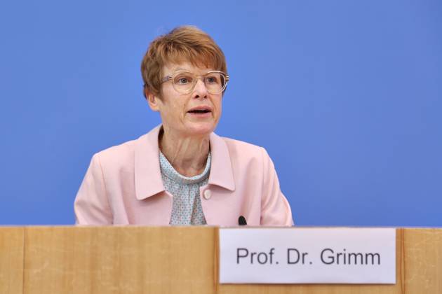Berlin, Deutschland, 27.05.2026: Bundespressekonferenz: Vorstellung des Frühjahrsgutachten 2026 - Sachverständigenrat zur Begutachtung der gesamtwirtschaftlichen Entwicklung: Veronika Grimm Copyright: xdtsxNachrichtenagenturx dts_120812