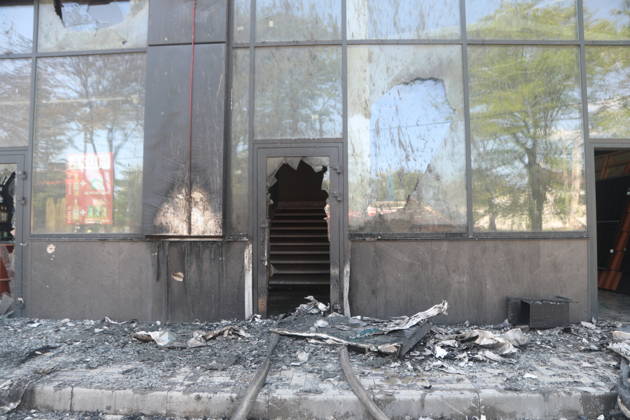 Russian attack injures 11 in Odesa ODESA, UKRAINE - MAY 27: Emergency services operate in the area where a Russian Shahed drone strike hit, injuring 11 people including two children in Odesa, Ukraine on May 27, 2026. Two stores and a post office were damaged in the attack. Nina Lyashonok Anadolu Odesa Ukraine. Editorial use only. Please get in touch for any other usage.  Copyright: x2026xAnadoluxNinaxLyashonokx