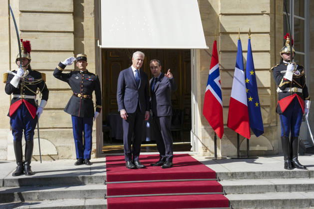 Store moter Frankrikes president Emmanuel Macron i Paris. Paris, Frankrike 20260527. Statsminister Jonas Gahr Store moter Frankrikes statsminister SÃ bastien Lecornu i Paris onsdag ettermiddag. Foto: Ole Berg-Rusten NTB Paris Frankrike GAisrKPk0Jc EDITORIAL USE ONLY Ref:_POLGAisrKPk0Jc.jpg Copyright: xOlexBerg-Rustenx xNTBx