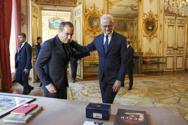 Store moter Frankrikes president Emmanuel Macron i Paris. Paris, Frankrike 20260527. Statsminister Jonas Gahr Store etter motert med Frankrikes statsminister SÃ bastien Lecornu i Paris onsdag ettermiddag. Foto: Ole Berg-Rusten NTB Paris Frankrike Apqwzmk7qRk EDITORIAL USE ONLY Ref:_POLApqwzmk7qRk.jpg Copyright: xOlexBerg-Rustenx xNTBx