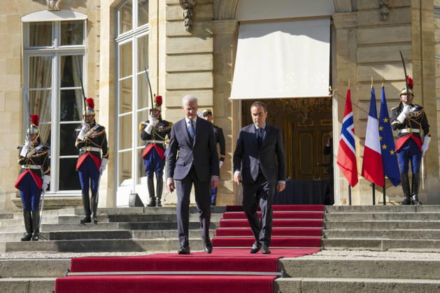 Store moter Frankrikes president Emmanuel Macron i Paris. Paris, Frankrike 20260527. Statsminister Jonas Gahr Store etter motert med Frankrikes statsminister SÃ bastien Lecornu i Paris onsdag ettermiddag. Foto: Ole Berg-Rusten NTB Paris Frankrike u2OyOWuXpPU EDITORIAL USE ONLY Ref:_POLu2OyOWuXpPU.jpg Copyright: xOlexBerg-Rustenx xNTBx