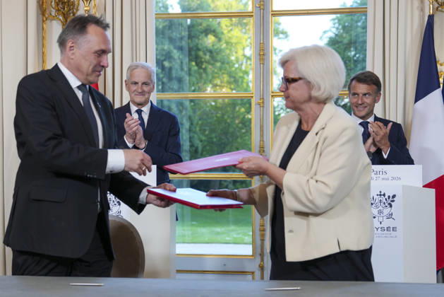 Store moter Frankrikes president Emmanuel Macron i Paris. Paris, Frankrike 20260527. Statsminister Jonas Gahr Store moter Frankrikes president Emmanuel Macron i Paris. Foto: Ole Berg-Rusten NTB Paris Frankrike JlgVGrv1gE4 EDITORIAL USE ONLY Ref:_POLJlgVGrv1gE4.jpg Copyright: xOlexBerg-Rustenx xNTBx