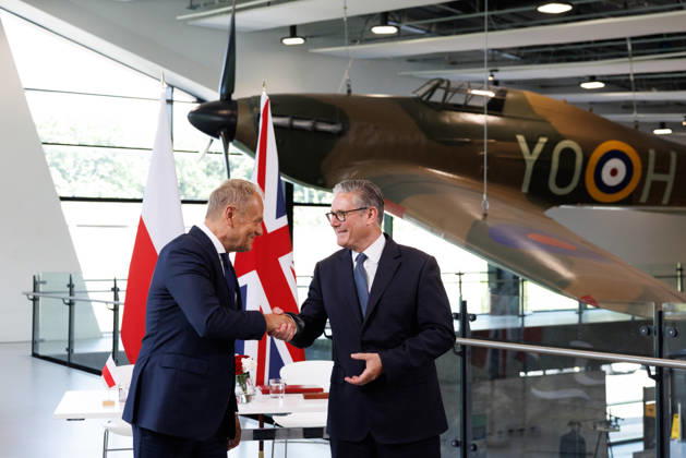Prime Minister Keir Starmer hosts Polish PM Donald Tusk 27 05 2026. London, United Kingdom. Prime Minister Keir Starmer and Donald Tusk, Prime Minister of Poland visit the Battle of Britain Museum in Uxbridge., Credit:Ben Perry B66 Avalon United Kingdom, Greater London, London  Copyright: xBenxPerryx xB66x xAvalonx 1106016248