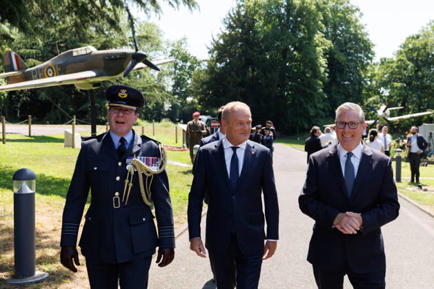 Prime Minister Keir Starmer hosts Polish PM Donald Tusk 27 05 2026. London, United Kingdom. Prime Minister Keir Starmer and Donald Tusk, Prime Minister of Poland visit the Battle of Britain Museum in Uxbridge., Credit:Ben Perry B66 Avalon United Kingdom, Greater London, London  Copyright: xBenxPerryx xB66x xAvalonx 1106016274