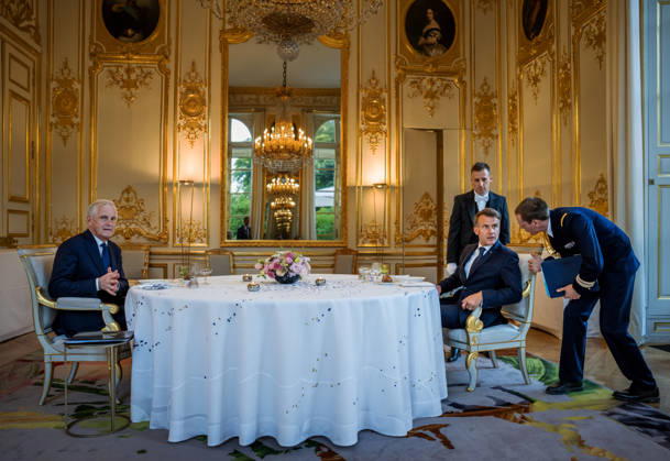 Store moter Frankrikes president Emmanuel Macron i Paris. Paris, Frankrike 20260527. Statsminister Jonas Gahr Store moter Frankrikes president Emmanuel Macron i ElysÃ e-palasset i Paris onsdag kveld. I et rom i palasset spiste de middag sammen. Foto: Ole Berg-Rusten NTB Paris Frankrike WVNSBaOxXZk EDITORIAL USE ONLY Ref:_POLWVNSBaOxXZk.jpg Copyright: xOlexBerg-Rustenx xNTBx