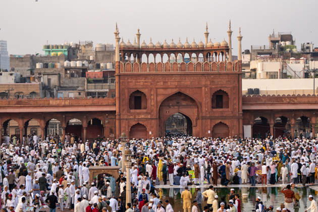 Eid al-Adha in India NEW DELHI, INDIA - MAY 28: Indian Muslims leave after offering Eid al-Adha prayers at Jama Masjid in New Delhi, India, on May 28, 2026. Amarjeet Kumar Singh Anadolu New Delhi India. Editorial use only. Please get in touch for any other usage.  Copyright: x2026xAnadoluxAmarjeetxKumarxSinghx