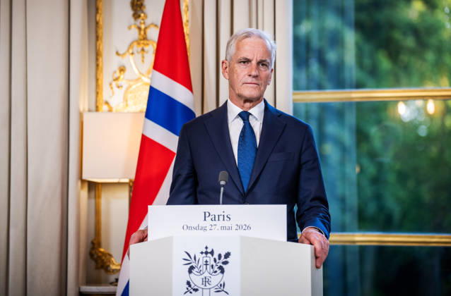 Store moter Frankrikes president Emmanuel Macron i Paris. Paris, Frankrike 20260527. Statsminister Jonas Gahr Store moter Frankrikes president Emmanuel Macron i ElysÃ e-palasset i Paris onsdag kveld. Norge inngar et atomvapensamarbeid med Frankrike og Store omtaler samarbeidet som historisk. Foto: Ole Berg-Rusten NTB Paris Frankrike Af2XHo0zALM EDITORIAL USE ONLY Ref:_POLAf2XHo0zALM.jpg Copyright: xOlexBerg-Rustenx xNTBx