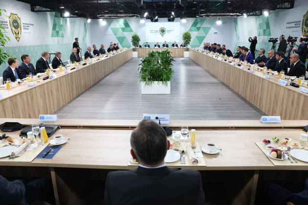 RUSSIA, MOSCOW REGION - MAY 28, 2026: An informal meeting of secretaries of security councils of the CIS states is held on the sidelines of the 1st International Security Forum. Valery Sharifulin TASS  93123810