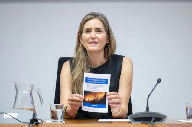 Aagesen presents the new forest fire danger index The Third Vice President and Minister for Ecological Transition and the Demographic Challenge, Sara Aagesen, during the presentation of the new forest fire danger index, at the State Meteorological Agency Aemet, on May 28, 2026, in Madrid Spain The visit of the Vice-President and Minister serves to present the operational improvements of the measurement system, designed to optimize the tasks of prevention, early warning and fire extinction before the beginning of the summer campaign throughout the national territory 28 MAY 2026 Madrid Madrid Madrid Spain  Copyright: xAlbertoxOrtegax 7556056