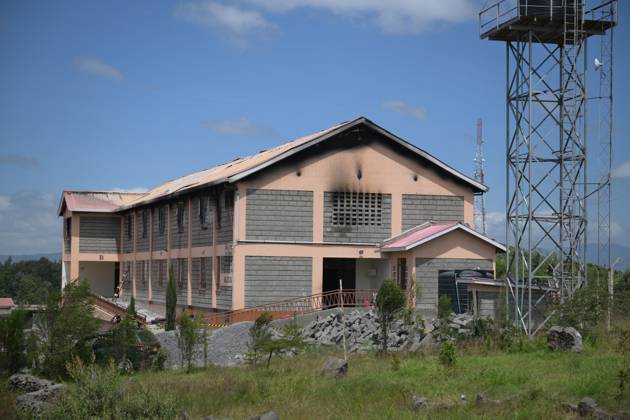 (260528) -- NAKURU, May 28, 2026 -- This photo taken on May 28, 2026 shows the view of Utumishi Girls Academy, where a fire broke out earlier in Gilgil, Nakuru County, Kenya. The death toll from an early-morning fire in northwestern Kenya rose to 16 after six more students succumbed to their injuries, police confirmed on Thursday. The fire broke out at around 1:00 a.m. Thursday local time (2200 GMT Wednesday) while the students were asleep in the dormitory at Utumishi Girls Academy in Gilgil, Nakuru County, initially claiming 10 lives before the toll rose. Meanwhile, more than 70 remain hospitalized with injuries of varying severity. A police report said that most of the injured are currently in stable condition. The cause of the