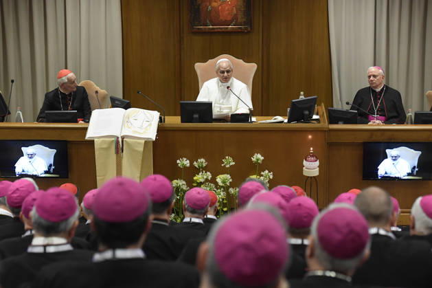 ITALY - POPE LEO XIV MEETS WITH THE BISHOPS OF THE ITALIAN EPISCOPAL CONFERENCE AT THE VATICAN - 2026 5 28 Italy, Rome, Vatican, 2026 5 28. Pope leo XIV meets with the bishops of the Italian Episcopal Conference at the Vatican, EDITORIAL USE ONLY - NO BOOKS Copyright: xVATICANxMEDIAx