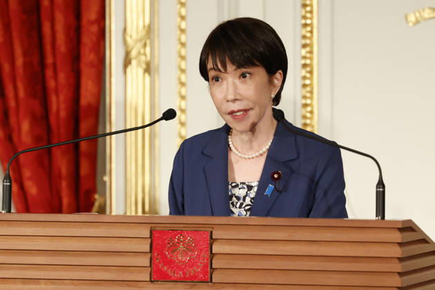 May 28, 2026, Tokyo, Japan: Japanese Prime Minister Sanae Takaichi speaks during a joint press conference with Philippine President Ferdinand Marcos Jr. (not in picture) at the Akasaka Palace State Guest House in Tokyo. Tokyo Japan - ZUMAm191 20260528_aap_m191_009 Copyright: xRodrigoxReyesxMarinx
