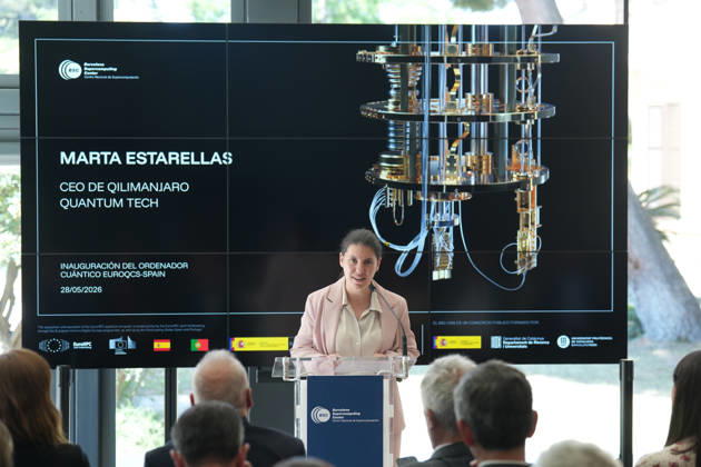 The Barcelona Supercomputing Center presents the MareNostrum Ona quantum computer in Barcelona The ceo of Qilimajaro Quantum Tech, Marta Estarellas, during the official presentation ceremony and subsequent attention to the media, at the facilities of the Plaza Eusebi Güell, on May 28, 2026, in Barcelona, Catalonia Spain The technical and institutional meeting brings together the Minister of Research of the Generalitat, the Secretaries of State for Science and Digitalization, the Director of the BSC and the Rector of the UPC to present the operational capabilities of this advanced computing infrastructure, a milestone that reinforces the scientific leadership of the region in the development of technological sovereignty and European quantum Copyright: xDavidxZorrakinox 7556360