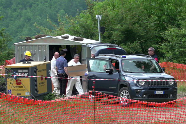 IPA85139675 - Montefiorino (Mo). Finding and removal at the dl Pignone tower of the remains of Daniela Ruggi, the Vitriola girl who disappeared a year and a half ago whose cause of death is still unknown  Copyright: xRobertoxBrancolinix xRobertoxBrancolini Ipax 85139675