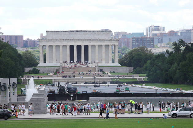 WASHINGTON, D.C. - MAY 28: Work continues at the Lincoln Memorial Reflecting Pool on May 28, 2026 in Washington, D.C. Copyright: xmpi34 MediaPunchx