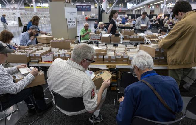 May 28, 2026 - Boston, Massachusetts, USA - Held once every ten years, the Boston 2026 World Expo attracts thousands of stamp collectors with its dealers, displays and presentations about the hobby and business of philately. Boston USA - ZUMAce6_ 20260528_zaf_ce6_012 Copyright: xBrianxCahnx