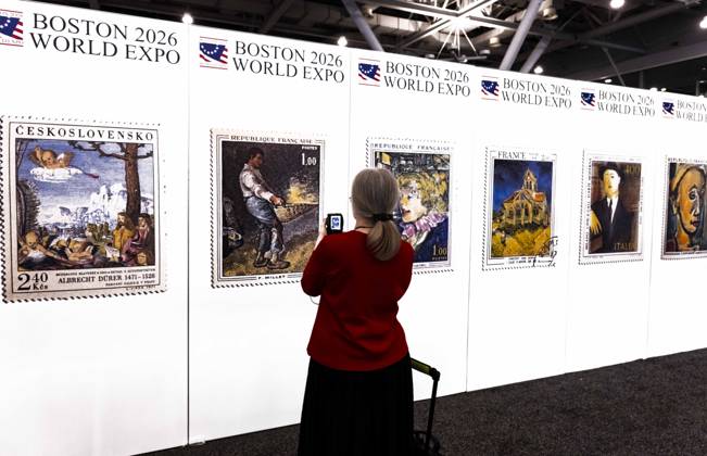 May 28, 2026 - Boston, Massachusetts, USA - Held once every ten years, the Boston 2026 World Expo attracts thousands of stamp collectors with its dealers, displays and presentations about the hobby and business of philately. Boston USA - ZUMAce6_ 20260528_zaf_ce6_007 Copyright: xBrianxCahnx