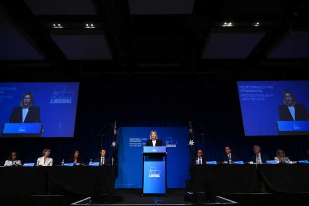 LIBERAL FEDERAL COUNCIL MEETING, Victorian Opposition Leader Jess Wilson speaks during the Liberal Party Federal Council Meeting in Melbourne, Friday, May 29, 2026. ( NO ARCHIVING MELBOURNE VICTORIA AUSTRALIA  Copyright: xJOELxCARRETTx 20260529159790999008