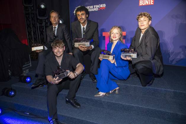 ABB NEWFACES- Tom Schilling, Langston Uibel, Kya-Celina Barucki, Marcel Philip Ginolas und Jonathan Kriener Preistraeger zu Gast auf der Party bei der Verleihung der Bunte New Faces Award Film im Delphi Filmpalast am Zoo am 28.05.2026 in Berlin Berlin Deutschland