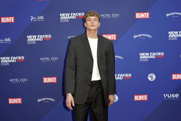 Jonathan Kriener bei der Verleihung der Bunte New Faces Awards Film 2026 im Delphi Filmpalast. Berlin, 28.05.2026