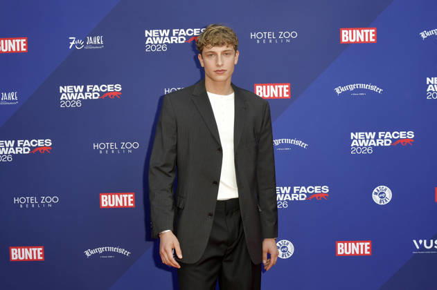 Jonathan Kriener bei der Verleihung der Bunte New Faces Awards Film 2026 im Delphi Filmpalast. Berlin, 28.05.2026