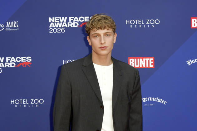 Jonathan Kriener bei der Verleihung der Bunte New Faces Awards Film 2026 im Delphi Filmpalast. Berlin, 28.05.2026