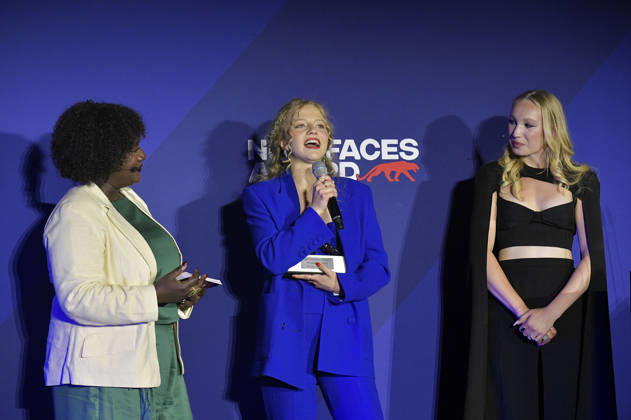 Thelma Buabeng, Kya-Celina Barucki und Helena Zengel bei der Verleihung der Bunte New Faces Awards Film 2026 im Delphi Filmpalast. Berlin, 28.05.2026