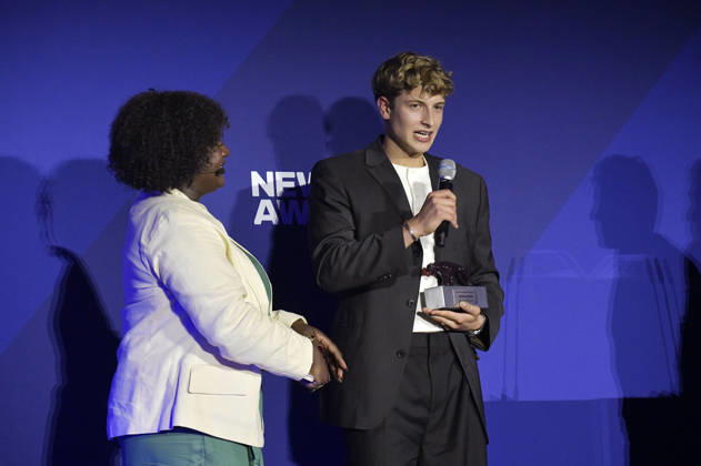 Thelma Buabeng und Jonathan Kriener bei der Verleihung der Bunte New Faces Awards Film 2026 im Delphi Filmpalast. Berlin, 28.05.2026