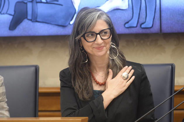 IPA85160385 - Rome Senate presentation of UN special rapporteur s report on the occupied Palestinian territories, pictured is Francesca Albanese  Copyright: xSTEFANOxCAROFEIx xSTEFANOxCAROFEIx xFOTOGRAMMAx 85160385
