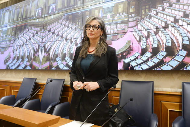 IPA85160431 - Rome Senate presentation of UN special rapporteur s report on the occupied Palestinian territories, pictured is Francesca Albanese  Copyright: xSTEFANOxCAROFEIx xSTEFANOxCAROFEIx xFOTOGRAMMAx 85160431