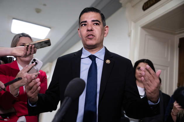 Bondi Deposition TW UNITED STATES - MAY 29: Ranking member Rep. Robert Garcia, D-Calif., speaks with reporters before former Attorney General Pam Bondi sat for a House Oversight and Government Reform Committee deposition about the Jeffrey Epstein files, in Rayburn building on Friday, May 29, 2026. (Tom Williams CQ Roll Call) Washington DC United States EDITORIAL USE ONLY Copyright: x2026xCQ-RollxCall,xInc.x TomxWilliamsx rollcallpix171253