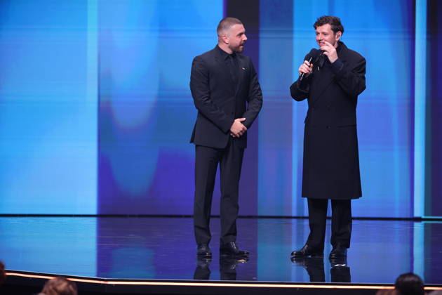 DEUTSCHER FILMPREIS 2026 - SHOW Edin Hasanovic Laudator BESTE MÄNNLICHE NEBENROLLE und Christian Friedel bei der Verleihung DEUTSCHER FILMPREIS 2026 in Berlin Copyright: xEventpressxFuhrx