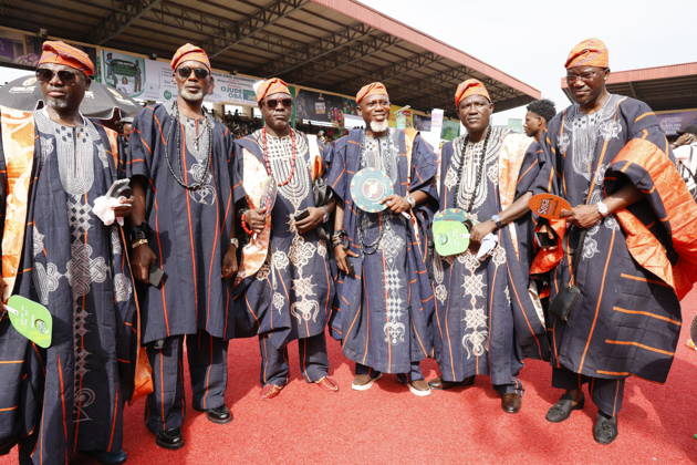 Ojude Oba Festival brings colorful celebrations to Ogun State in Nigeria OGUN STATE, NIGERIA - MAY 29: Traditional Ojude Oba Festival held takes place in honor of the Awujale, the traditional ruler of the Ijebu Kingdom, with residents filling the streets in vibrant traditional attire, in Ogun State in southwestern Nigeria, on May 29, 2026. The festival, symbolizing cultural identity, unity, and togetherness, features music and dancing as participants from different age and social groups join the celebrations. Emmanuel Osodi Anadolu Ogun Nigeria. Editorial use only. Please get in touch for any other usage. Copyright: x2026xAnadoluxEmmanuelxOsodix