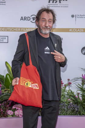 ABB FILMPREIS- Thorsten Merten Union Berlin Fan Beutelzu Gast auf dem roten Teppich bei der Verleihung des Deutschen Filmpreis Lola 26 am Palais am Funkturm am 29.05.2026 in Berlin Berlin Deutschland