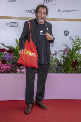 ABB FILMPREIS- Thorsten Merten Union Berlin Fan Beutelzu Gast auf dem roten Teppich bei der Verleihung des Deutschen Filmpreis Lola 26 am Palais am Funkturm am 29.05.2026 in Berlin Berlin Deutschland