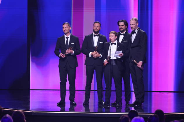 DEUTSCHER FILMPREIS 2026 - SHOW Claudio Demel, Billie Mind, Kai Tebbel, Sebastian Heyser, Jürgen Schulz IN DIE SONNE SCHAUEN- BESTE TONGESTALTUNG bei der Verleihung DEUTSCHER FILMPREIS 2026 in Berlin Copyright: xEventpressxFuhrx