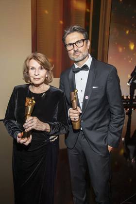 ABB FILMPREIS- Senta Berger und ihr Sohn Simon Verhoeven Preistraeger mit Lola zu Gast auf der Party bei der Verleihung des Deutschen Filmpreis Lola 26 am Palais am Funkturm am 29.05.2026 in Berlin Berlin Deutschland