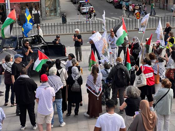 Israeli attacks on Palestine and Lebanon were protested in Sweden STOCKHOLM, SWEDEN - MAY 30: Demonstrators, holding banners and flags, gather to protest against Israel s ongoing attacks on the Gaza Strip and Lebanon, on May 30, 2026 in Stockholm, Sweden. Atila Altuntas Anadolu Stockholm Sweden. Editorial use only. Please get in touch for any other usage.  Copyright: x2026xAnadoluxAtilaxAltuntasx