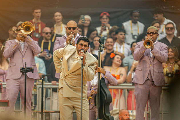 Bad Bunny performs at the Metropolitano Madrid Singer Bad Bunny performs during a concert at the Riyadh Air Metropolitano on May 30, 2026, in Madrid Spain The Puerto Rican artist will perform ten concerts in the capital between May 30 and June 15 as part of his DeBÍ TiRAR MáS FOToS World Tour 30 MAY 2026 CONCERT MUSIC PUERTO RICO PUERTORRICAN SINGER DTMF TOUR WORLD TOUR Madrid Madrid Spain Copyright: xRicardoxRubiox 7561158