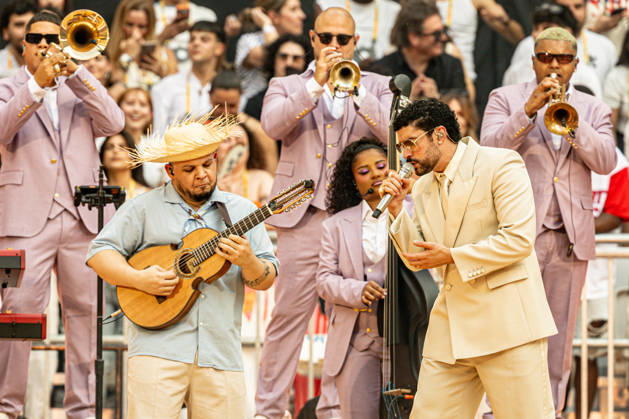 Bad Bunny performs at the Metropolitano Madrid Singer Bad Bunny performs during a concert at the Riyadh Air Metropolitano on May 30, 2026, in Madrid Spain The Puerto Rican artist will perform ten concerts in the capital between May 30 and June 15 as part of his DeBÍ TiRAR MáS FOToS World Tour 30 MAY 2026 CONCERT MUSIC PUERTO RICO PUERTORRICAN SINGER DTMF TOUR WORLD TOUR Madrid Madrid Spain Copyright: xRicardoxRubiox 7561186