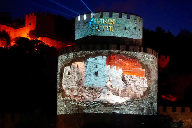 573rd anniversary of the conquest of Istanbul ISTANBUL, TURKIYE - MAY 29: A video mapping show is organized by the Turkish Communications Directorate at the Rumeli Fortress (Rumelihisari) as part of the events celebrating the 573rd anniversary of the conquest of Istanbul, Turkiye on May 29, 2026. Erhan Elaldi Anadolu Istanbul Turkey. Editorial use only. Please get in touch for any other usage. Copyright: x2026xAnadoluxErhanxElaldix