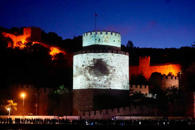 573rd anniversary of the conquest of Istanbul ISTANBUL, TURKIYE - MAY 29: A video mapping show is organized by the Turkish Communications Directorate at the Rumeli Fortress (Rumelihisari) as part of the events celebrating the 573rd anniversary of the conquest of Istanbul, Turkiye on May 29, 2026. Erhan Elaldi Anadolu Istanbul Turkey. Editorial use only. Please get in touch for any other usage. Copyright: x2026xAnadoluxErhanxElaldix