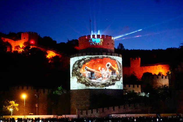 573rd anniversary of the conquest of Istanbul ISTANBUL, TURKIYE - MAY 29: A video mapping show is organized by the Turkish Communications Directorate at the Rumeli Fortress (Rumelihisari) as part of the events celebrating the 573rd anniversary of the conquest of Istanbul, Turkiye on May 29, 2026. Erhan Elaldi Anadolu Istanbul Turkey. Editorial use only. Please get in touch for any other usage. Copyright: x2026xAnadoluxErhanxElaldix