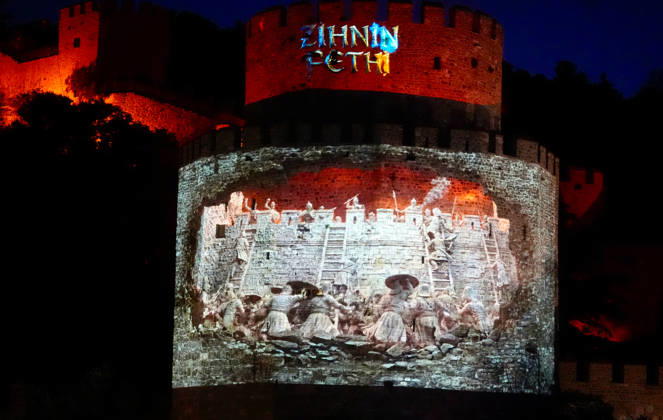 573rd anniversary of the conquest of Istanbul ISTANBUL, TURKIYE - MAY 29: A video mapping show is organized by the Turkish Communications Directorate at the Rumeli Fortress (Rumelihisari) as part of the events celebrating the 573rd anniversary of the conquest of Istanbul, Turkiye on May 29, 2026. Erhan Elaldi Anadolu Istanbul Turkey. Editorial use only. Please get in touch for any other usage. Copyright: x2026xAnadoluxErhanxElaldix