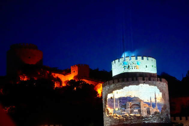 573rd anniversary of the conquest of Istanbul ISTANBUL, TURKIYE - MAY 29: A video mapping show is organized by the Turkish Communications Directorate at the Rumeli Fortress (Rumelihisari) as part of the events celebrating the 573rd anniversary of the conquest of Istanbul, Turkiye on May 29, 2026. Erhan Elaldi Anadolu Istanbul Turkey. Editorial use only. Please get in touch for any other usage. Copyright: x2026xAnadoluxErhanxElaldix