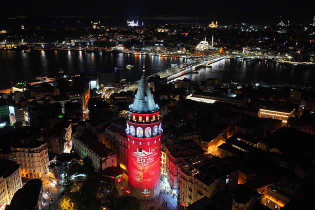 573rd anniversary of the conquest of Istanbul ISTANBUL, TURKIYE - MAY 29: A light mapping and photo show, depicting the conquest of the city by Fatih Sultan Mehmet is held at the historic Galata Tower to mark the 573rd anniversary of the Conquest of Istanbul, in Istanbul, Turkiye on May 29, 2026. Hakan Akgun Anadolu Istanbul Turkey. Editorial use only. Please get in touch for any other usage. Copyright: x2026xAnadoluxHakanxAkgunx