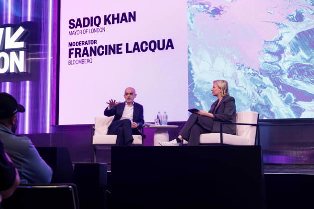 SWSX London 2026 Welcome Address at SXSW London Stage with Mayor of London Sadiq Khan, Francine Lacqua and Patrick Moore, Credit:Ewelina Stachurska Show Me You Ewelina Stachurska Avalon United Kingdom, London, Shoreditch  Copyright: xEwelinaxStachurskaxShowxMexYoux xEwelinaxStachurskax xAvalonx 1107129329