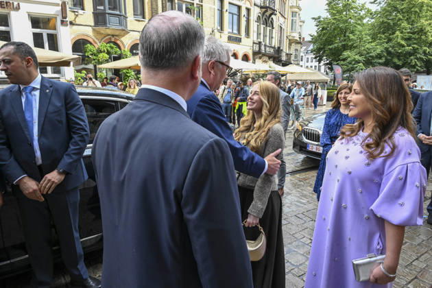 Count Jacques Rogge Prize Gent, 05 06 2026 : The Count Jacques Rogge Prize, created in homage to the former President of the International Olympic Committee, recognizes international initiatives embodying ethical leadership , societal impact and the role of sport in education and peace. Pix : Prince Laurent , Princess Aisha , Princess Zeina . Credit : Peter De Smedt CC . Gent Belgium Copyright: xContentxCurationx PeterxDexSmedtx xCCx