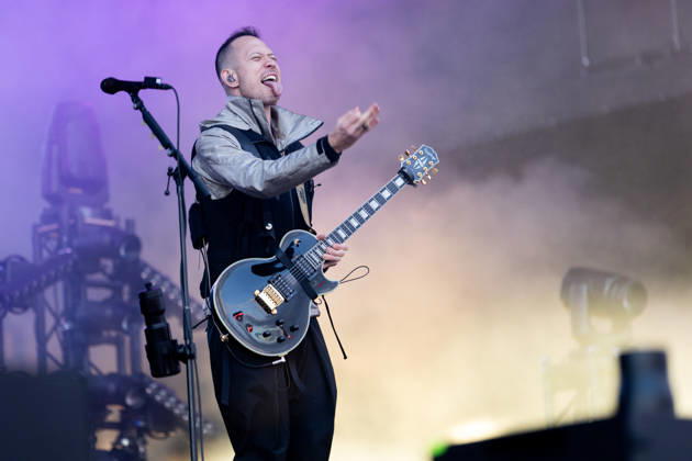 Matthew Heafy (Gesang, Gitarre) während des Auftritts der amerikanischen Heavy-Metal Band Trivium im Rahmen des Festivals Rock am Ring 2026 am Nürburgring. Nürburg Rock am Ring Rheinland-Pfalz Germany
